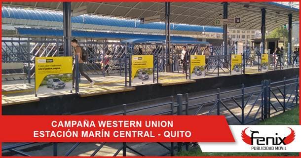 Publicidad en estaciones y/o paradas de buses y trenes