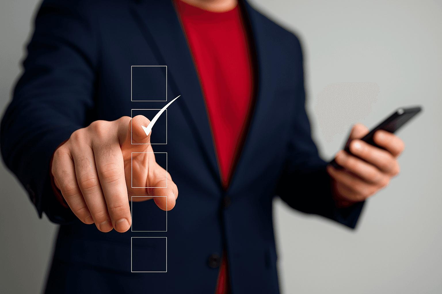 Persona tachando tareas